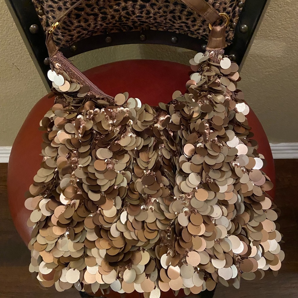 Metallic handbag